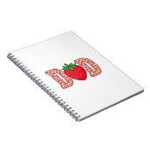 Carnet Conception de chemise vectorielle lettrage fraise (Côté Droit)