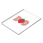 Carnet Conception de chemise vectorielle lettrage fraise (Côté gauche)