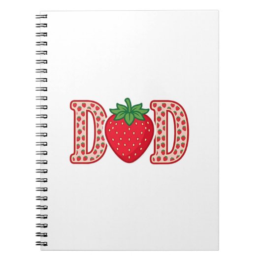 Carnet Conception de chemise vectorielle lettrage fraise (Devant)