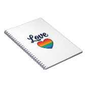 Carnet Conception de chemise vectorielle Love Rainbow Hea (Côté Droit)