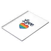 Carnet Conception de chemise vectorielle Love Rainbow Hea (Côté gauche)