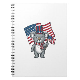 Carnet Conception de chemise vintage patriotique koala dr