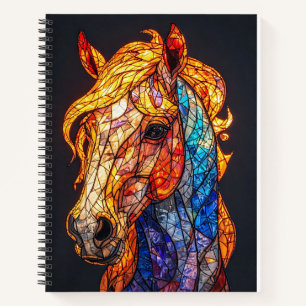 Carnet Conception de cheval en verre coloré