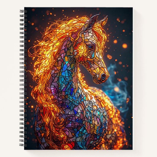 Carnet Conception de cheval en vitrail (Devant)