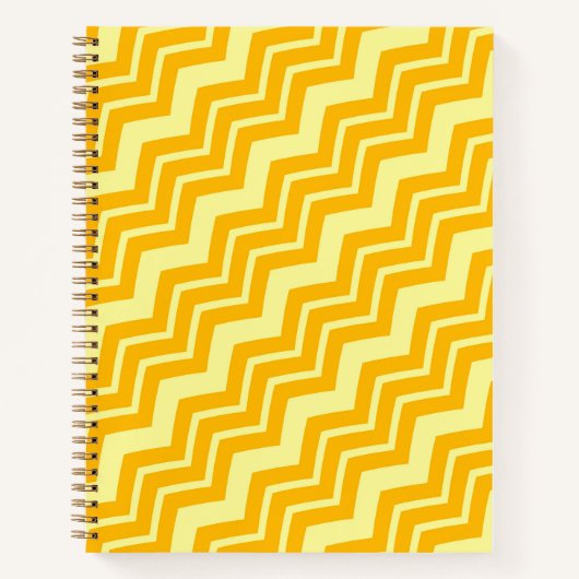 Carnet Conception de chevron en zigzag jaune sur jaune (Devant)