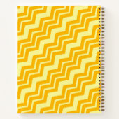 Carnet Conception de chevron en zigzag jaune sur jaune (Dos)