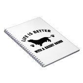 Carnet conception de chien de chasse de basset (Côté Droit)