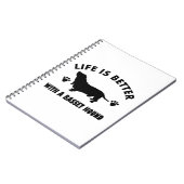 Carnet conception de chien de chasse de basset (Côté gauche)