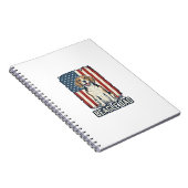 Carnet Conception de chien de gravure vintage patriotique (Côté Droit)