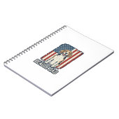 Carnet Conception de chien de gravure vintage patriotique (Côté gauche)