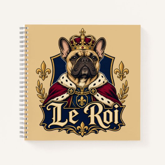 Carnet Conception de chien royal roi Bouledogue français (Devant)