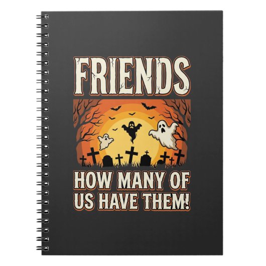 Carnet Conception de cimetière de fantômes Halloween Frie (Devant)