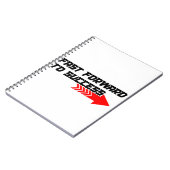 Carnet Conception de citation de motivation rouge gras en (Côté gauche)