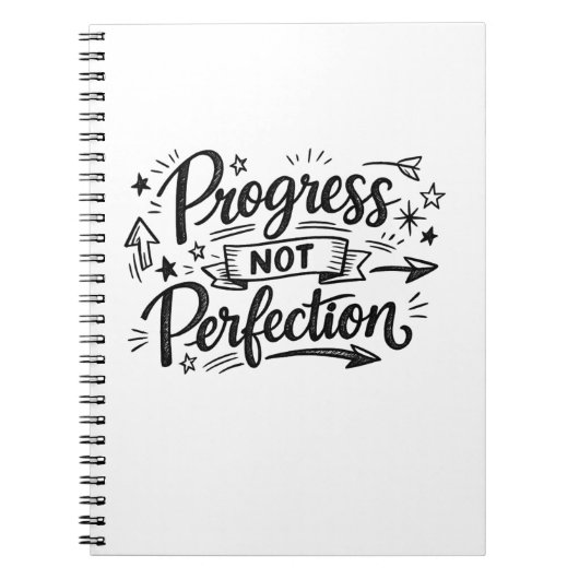 Carnet Conception de citation motivationnelle de progrès (Devant)