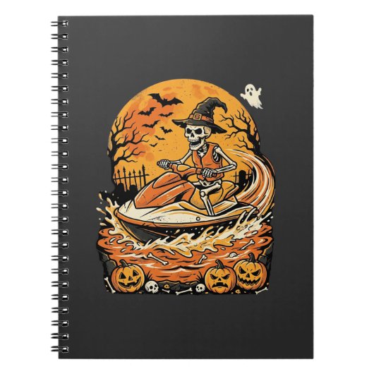 Carnet Conception de citrouille de sorcière de squelette (Devant)