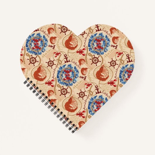 Carnet Conception de coeur Crustacé (Devant)
