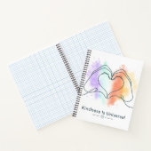 Carnet Conception de cœur de fierté de bonté universelle (Intérieur)