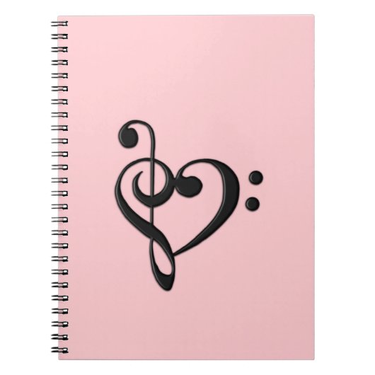 Carnet Conception de coeur de musique (Devant)