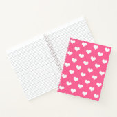 Carnet Conception de coeurs adorables roses blancs  (Intérieur)