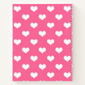 Carnet Conception de coeurs adorables roses blancs  (Dos)