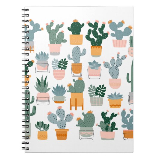 Carnet Conception de collection de cactus en pots (Devant)