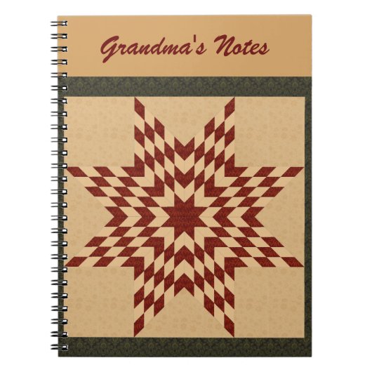 Carnet Conception de courtepointe étoile solitaire bordea (Devant)