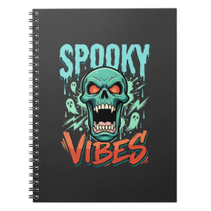 Carnet Conception de crâne de fantôme Halloween Vibes eff