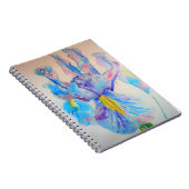 Carnet Conception de design aquarelle florale Iris Bleu (Côté Droit)