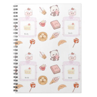 Carnet Conception de dessert friandises rose mignonne Kaw