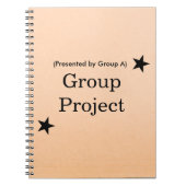 Carnet Conception de dossier de projet de groupe personna (Devant)