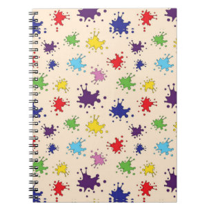 Carnet Conception de éclaboussures de peinture colorée