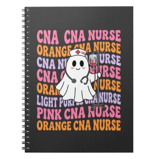 Carnet Conception de fantôme d'infirmière CNA Halloween (Devant)
