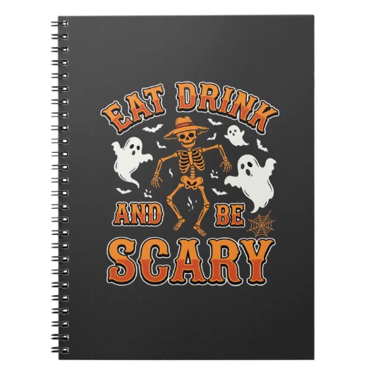 Carnet Conception de fantôme effrayant pour manger et boi (Devant)