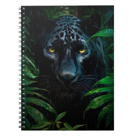 Carnet Conception de faune de jungle de panthère noire my (Devant)