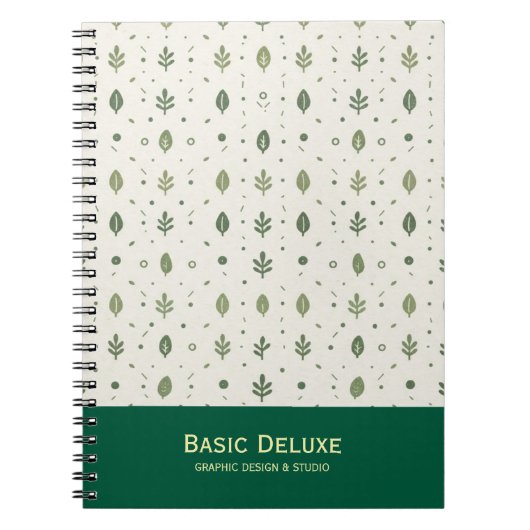 Carnet Conception de feuillage naturel simple et esthétiq (Devant)