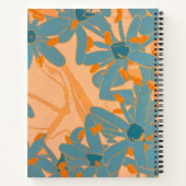 Carnet Conception de feuille contemporaine pêche (Dos)