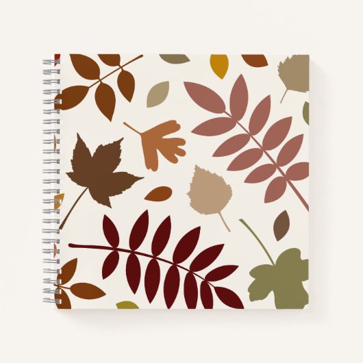 Carnet Conception de feuilles mortes Couleurs d'automne s (Devant)