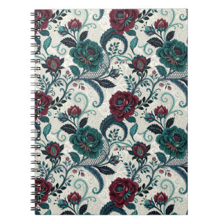 Carnet Conception de filigrane floral gothique de fleurs