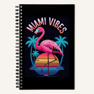 Carnet Conception de flamant rose d'été Miami Vibes-63454