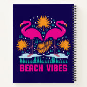 Carnet Conception de flamants roses de vibes de plage (Dos)