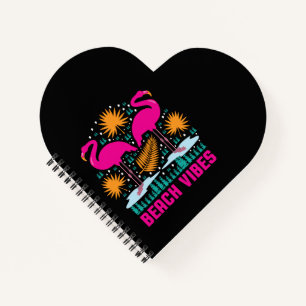Carnet Conception de flamants roses de vibes de plage