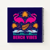 Carnet Conception de flamants roses de vibes de plage (Dos)