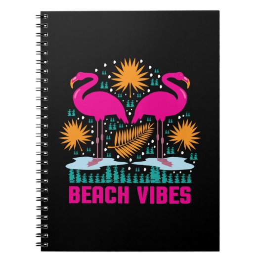 Carnet Conception de flamants roses de vibrations de plag (Devant)