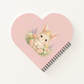 Carnet Conception de fleur sauvage de lapin duveteux pour (Dos)