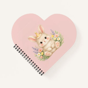 Carnet Conception de fleur sauvage de lapin duveteux pour