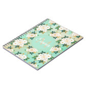 Carnet Conception de fleurs blanches romantiques aquarell (Côté gauche)