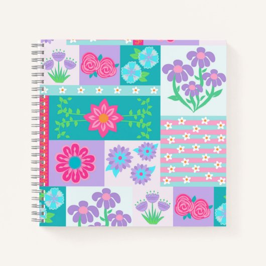 Carnet Conception de fleurs vibrantes en fleurs (Devant)