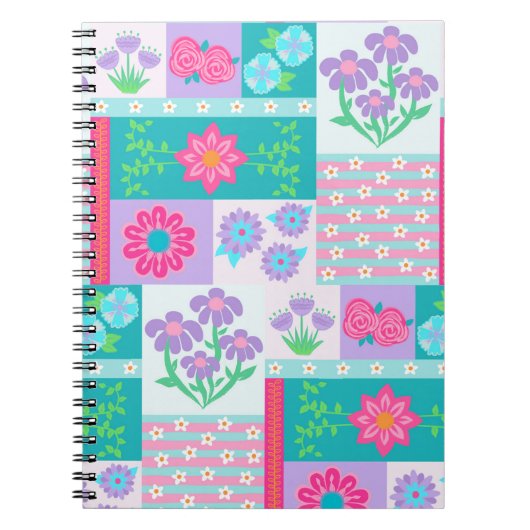 Carnet Conception de fleurs vibrantes en fleurs (Devant)