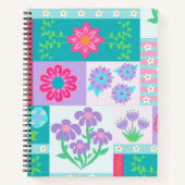 Carnet Conception de fleurs vibrantes en fleurs (Devant)