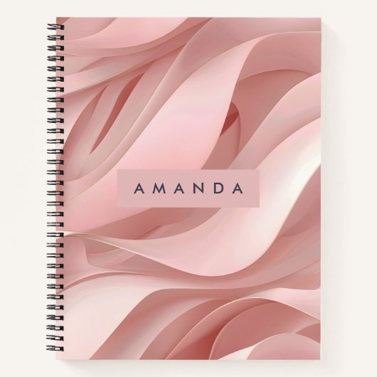 Carnet Conception de flux abstrait rose blush doux person (Devant)